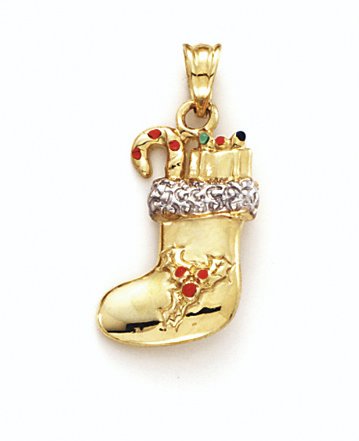 14K Stuffed Christmas Stocking - GH14493