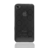 MiniSuit iPhone 4 Skin Case for iPhone 4G / 4th Generation compatible with 16GB / 32GB HD TPU skin case and MiniSuit LCD Cleaner keychain – Smoke Circle