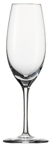 Schott Zwiesel Tritan Crystal Stemware Cru Classic Collection Champagne Flute with Effervesence Points 8.4 Ounce, Set of 6
