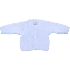 Premature Early Baby Clothes White Lacey Cardigan 3.5 - 7.5lb