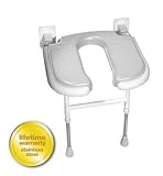 AKW Medicare 04200P 4000 Series Shower Seat U shaped Padded ? Gray 18.125 Inch W AKW Medicare 04200P 4000 Series Shower Seat U shaped Padded ? Gray 18.125 Inch W