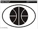 BASKETBALL Oval Bumper Sticker
