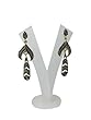 Dangling Earring Handcrafted Gold Green Stone Dangle Earrings