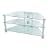 Glass Stand For Plasma or LCD TV Upto 42" - Clear Glass With Metal Legs
