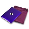 APPLE IPAD 3 PC EXECUTIVE ACCESSORY PACK - PURPLE TRANSPARENT BACK  COVER CASE, SCREEN PROTECTOR, PURPLE POUCH PART OF THE QUBITS  ACCESSORIES RANGE
