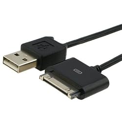 Premium Black USB Charging Sync Cable for Apple Iphone 3G, 3Gs, iPhone 8GB, 16GB, iPhone 2G, iPod Nano (3rd / 4th Generation), iPod Touch (1st / 2nd Generation) 8GB, 16GB, 32GB, iPod Classic, iPad