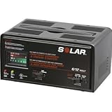 Solar SOL1060 Automatic On/Off Battery Charger- Engine Starter- 6/12 Volt- 10/2/55 Amp