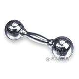 personalized sterling silver chime rattle