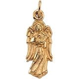 14K Yellow Gold Angel & Harp Pendant