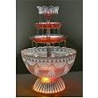 Nostalgia Electrics Lighted Gallon 3 Tiered Party Fountain Centerpiece with 8 Cups LPF210