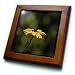Lonely Yellow Flower. Beautiful yellow floral design that is elegant and pretty. Great gift for her. - 8x8 Framed Tile