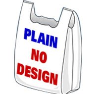  valentine Plain Shopping Bags 16x8x30 MicronsB0017T1WGE