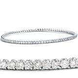 Pompeii3 Inc. 3.33CT 14K White Gold Bangle Diamond Bracelet
