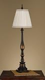 Murray Feiss One-Light Essex Court Buffet Lamp, Astral Bronze with Round Beige Shantung/ Ivory Soft Lined Shade # 9458ASTB