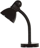 Holmes Retro Metallic Gooseneck Desk Lamp, Black