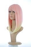 Pink and Blonde Candy Floss Inverted Bob Wig | Nicki Barbz Hairstyle Wig