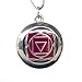 Aromatherapy Jewelry- Chakra - Root, Pendant Red Enamel, Silver