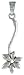Sterling Silver 1 1/16 (27 mm) Long Stem Flower Pendant