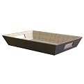 Faux-Leather Tray - Dark Brown (18x12")