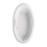 American Standard 2709.028WC.020 Ellisse 6-Feet by 38-Inch Oval Whirlpool Bath Tub with EverClean and Hydro Massage System II, White
