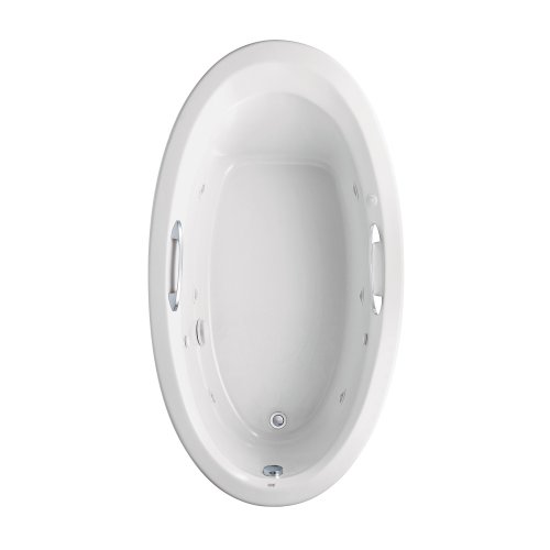 American Standard 2709.028WC.020 Ellisse 6-Feet by 38-Inch Oval Whirlpool Bath Tub with EverClean and Hydro Massage System II, White