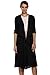 Meaneor Women's Long Waterfall Draped Long Sleeve Chiffon Cardigan with Belt