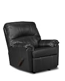 Simmons Black Leather 3 Way Rocker Recliner