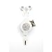 Chicbuds MWCB Retractable Earphones with Swarovski Crystals (Marshmallow on White)