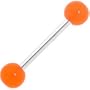 Orange GLOW-n-DARK Barbell Tongue Ring