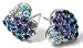 Adorable Blue and AB Crystal Embellished Mini Heart Stud 3/8