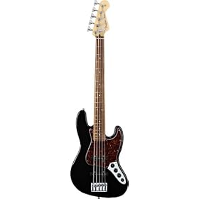 Fender Deluxe Active Jazz Bass� V (Five String), Black, Rosewood Fretboard: Musical Instruments