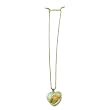 Swarovski Aura Borealis Crystal Large Heart Necklace Charm Pendant With Necklace Neck Chain