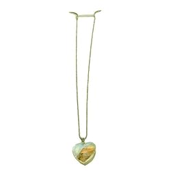 Swarovski Aura Borealis Crystal Large Heart Necklace Charm Pendant With Necklace Neck Chain
