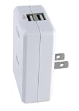 Coby CA81 Dual USB Power Adapter/Charger (White)