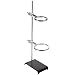 American Educational Stamped Steel Support Ring Stand with 2 Rings, 6" Length x 4" Width Base Size
