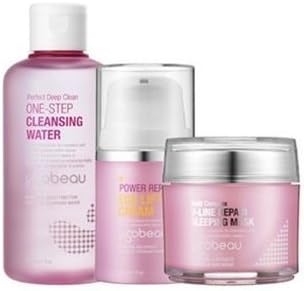 Insobeau, Pink Repair lines 3piece (POWER REPAIR EGG LIFTING CREAM 52ml+Perfect Deep Clean One-Step) by Insobeau Korean Beauty