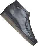Clarks Originals Wallabee Boot Schnürboot, black smooth