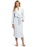 Dearfoams Womens Sherpa Shawl Solid Long Robe