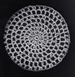 Metallic Pale Silver Classic Crocheted Hair Bun Cover XL