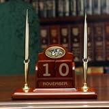 NASHVILLE PREDATORS Team Logo 8 Wide Wood PERPETUAL CALENDAR / DESK CADDY (with a handsome Pen Set)