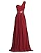 Get Bridesmaid Dress 1-2 Days From Fashion Plaza One-Shoulder Chiffon D0126