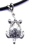 18 Black Sea Turtle Necklace Sterling Silver Jewelry