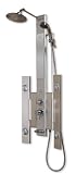 LUXExclusive Shower Column PL21012-PS. H: 52'' x W: 13.5'' x D: 4.5'', Chrome, Anodized aluminum