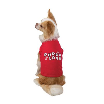 Casual Canine Puppy Love Tank Med Red