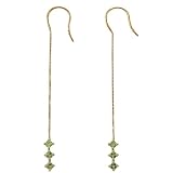 31mnGCeAktL. SL160  10k Yellow Gold Triple Peridot Drop Earrings