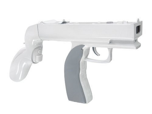 Wii Buzz Gun with Laser Pointer - White