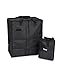 PackIt Freezable Grocery Shopping Bag with Zip Closure, Black