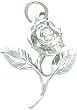Sterling Silver Rose Pendant
