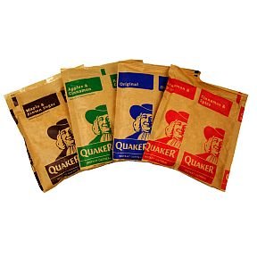 Quaker instant oatmeal, flavor multi 52-pack, maple brown sugar, apple cinnamon, cinn spice, original 71oz Box