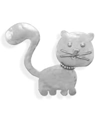 Cat Pin - Sterling Silver - Also can be worn as a pendant
